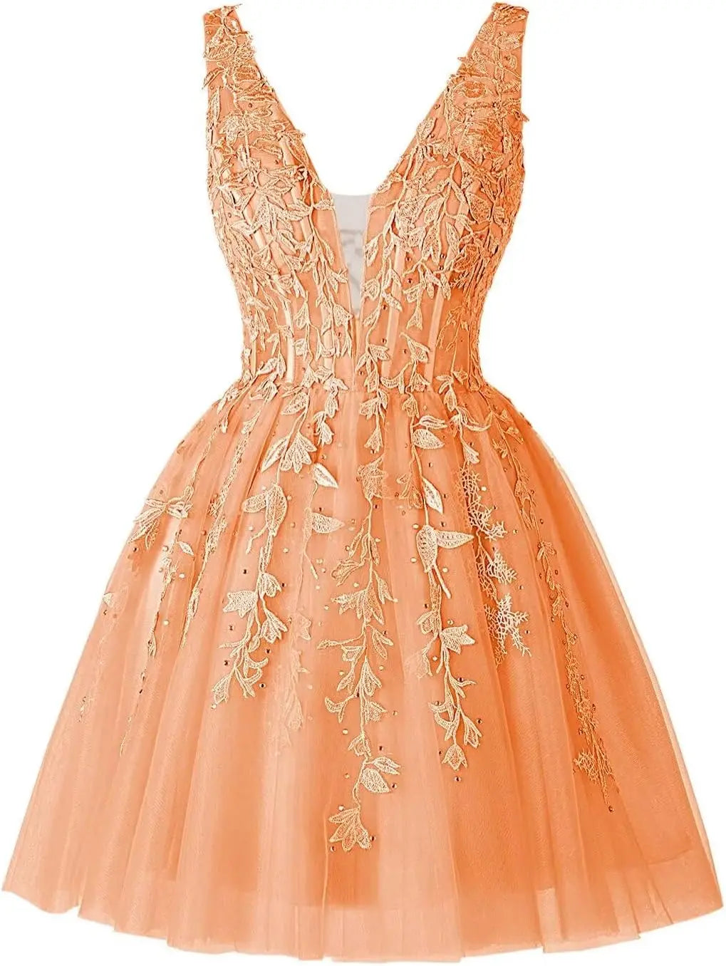 V Neck Short Homecoming Dresses for Teens Lace Tulle Prom Dress Cocktail Party Dress short prom dress  party dresses