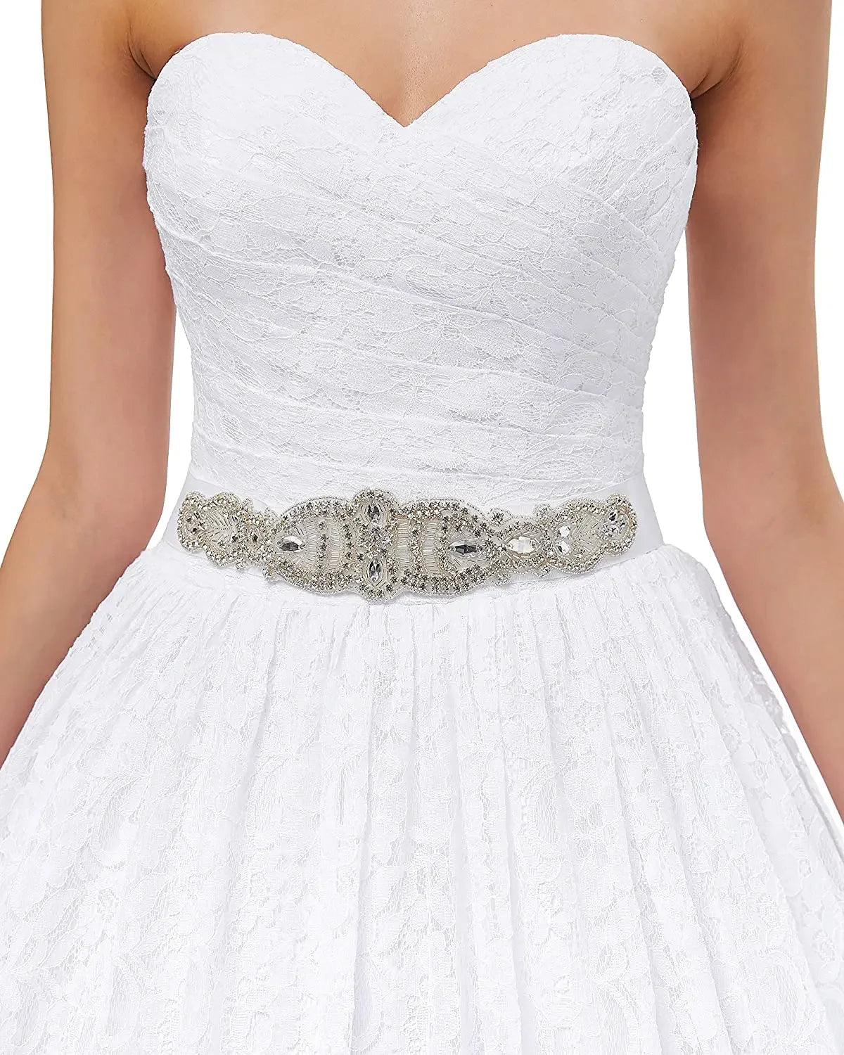 Vestido de novia de encaje con pedrería para mujer de Likedpage, vestido de novia de encaje, vestido elegante, vestido de novia sencillo de lujo. 