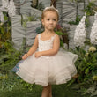 Light Pink Tulle Tiered Flory Pattern Sleeveless For Wedding Birthday Party First Communion Gowns baby Flower Girl Dresses