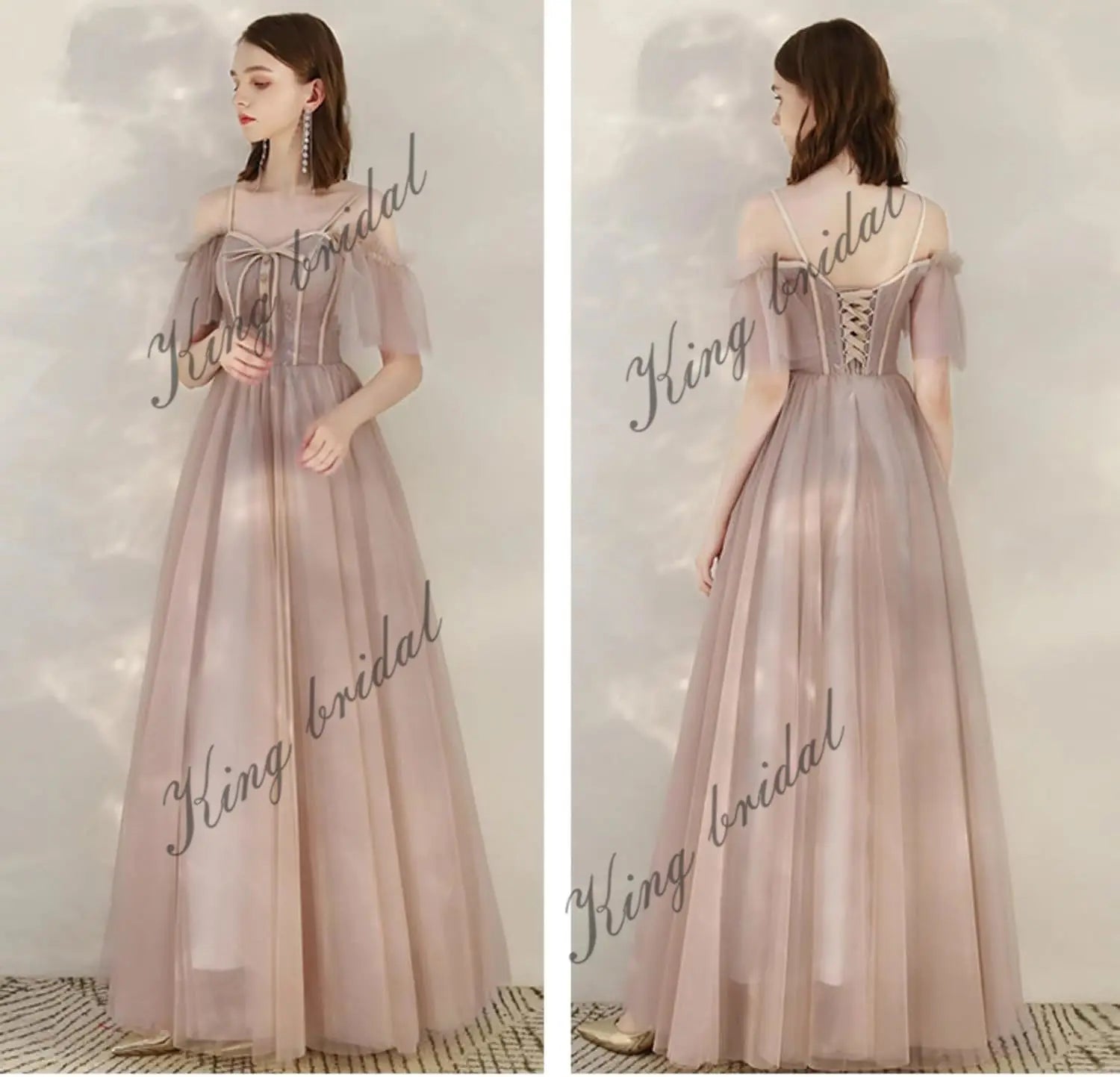 Benutzerdefinierte Off Schulter Mesh Ball Brautjungfer Kleid frauen Cocktail Party Kleider Formale Abendkleider Party Prom braut kleid 