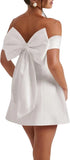 Kurze Brautkleider für die Braut, Strand, Spitzenapplikation, Tüll, trägerlos, Boho-Korsett, Mini-Brautkleid, Satin-Brautkleid mit Ärmeln 