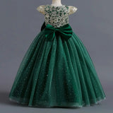 Blumenmädchenkleid Prinzessin Puffy Tüllkleider Brautjungfer Hochzeit Kommunion Geburtstagsfeier Festzug Maxi Ballkleid für Kinder