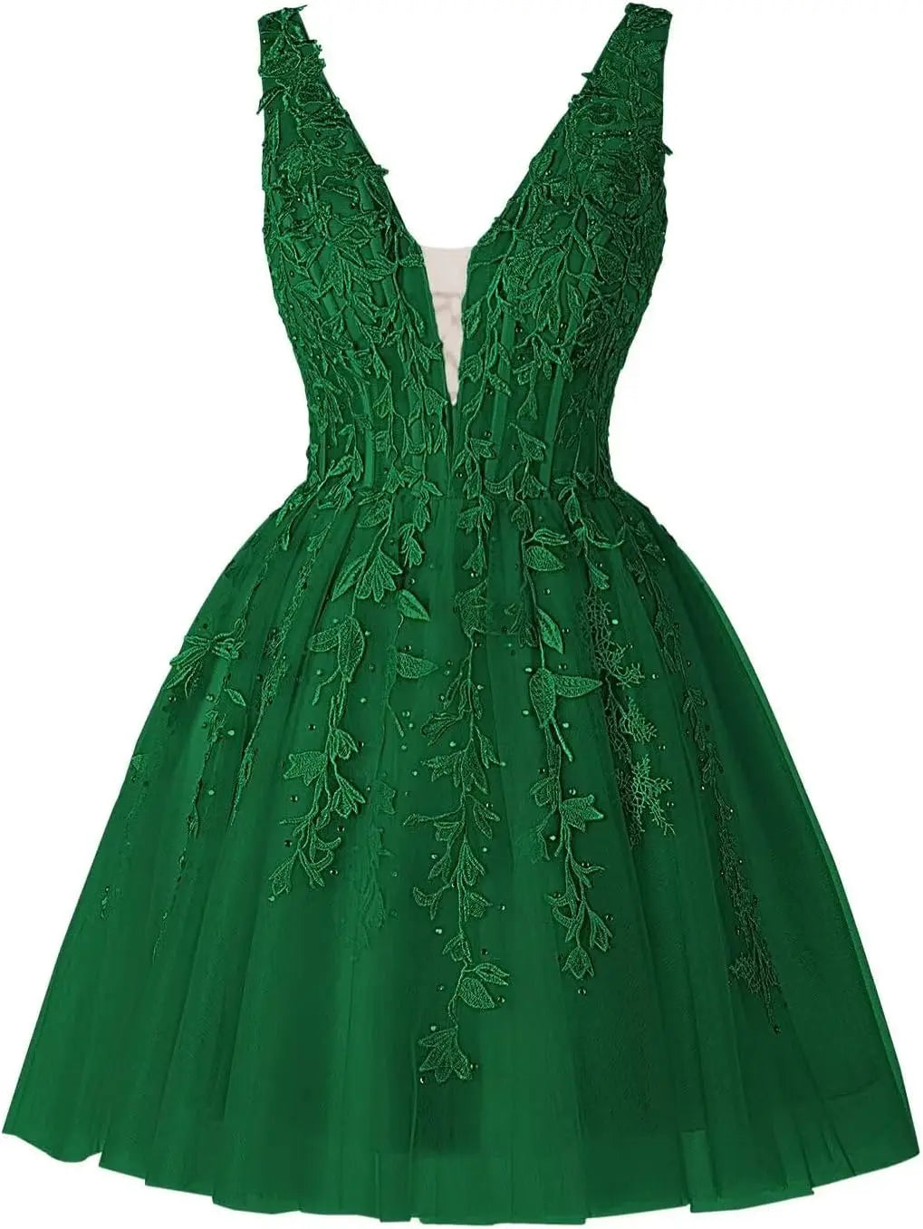 V Neck Short Homecoming Dresses for Teens Lace Tulle Prom Dress Cocktail Party Dress short prom dress  party dresses