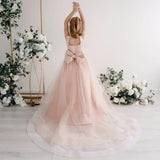 Geburtstagsfeier Bankett Prinzessin Kleider Blumenmädchenkleider Rosa Satin Solide Mit Tailing Und Bogen Ärmellos Für Hochzeit 
