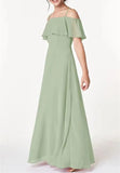 Off Shoulder Junior Bridesmaid Chiffon Dress Flower Girl Dresses for Wedding First Communion Dress
