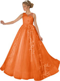 Princess Dress Tulle Lace Flower Girl Dress for Wedding Applique Princess Pageant Dress Long Party Ball Gown with Cape Sleeves