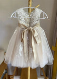 Vestidos de niña de flores de tul con encaje para bodas, vestido de niña de cumpleaños con ilusión y apliques de encaje, vestido de princesa con tutú para niñas de concurso 