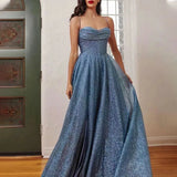 Sexy Backless Maxi Formal Dress for Women Elegant Sleeveless Pleated Guest Mermaid Evening Gowns for Wedding Cocktail Graduation