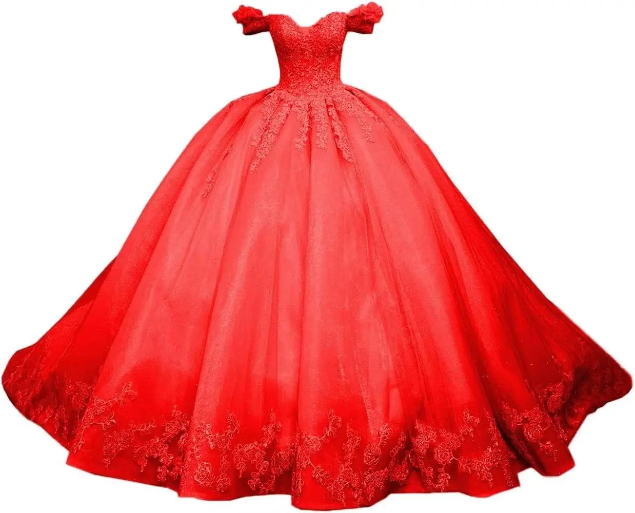 Princess Off Shoulder Sweet 15 16 Quinceanera Dresses Lace Puffy Prom Gowns Long Birthday Ball Gowns with Train