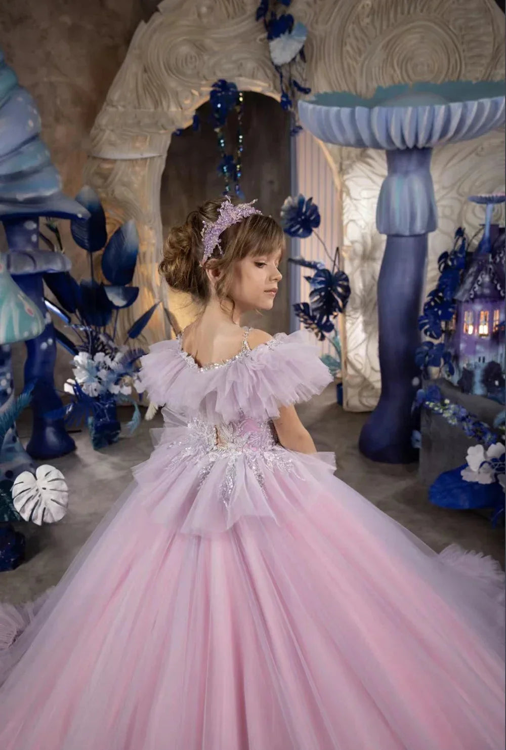 Wedding Ruffles Floor Length Girl Kids Birthday Ball Gown First Holy Communion Gowns Customized Princess Flower Girl Dresses