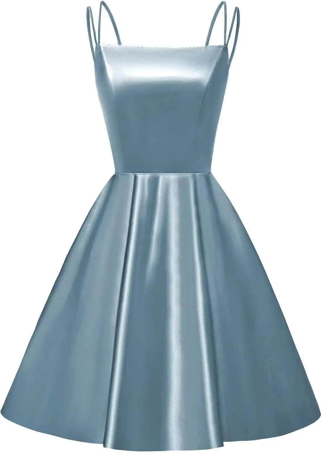 Satin Homecoming-Kleider für Teenager, kurze Ballkleider 2025, Spaghettiträger, Cocktailparty-Kleid, Abschlusskleid, Minikleid 