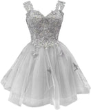3D Butterfly Short Homecoming Dresses Sparkly Tulle Prom Dress Teens Off Shoulder DAMA Dresses for Quinceanera