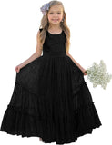 Blumenmädchenkleid Spitze Boho Kleinkindkleider Rüschen Mädchenkleid für Hochzeit Gartenparty Urlaub Kommunion Ärmellos Prinzessin 