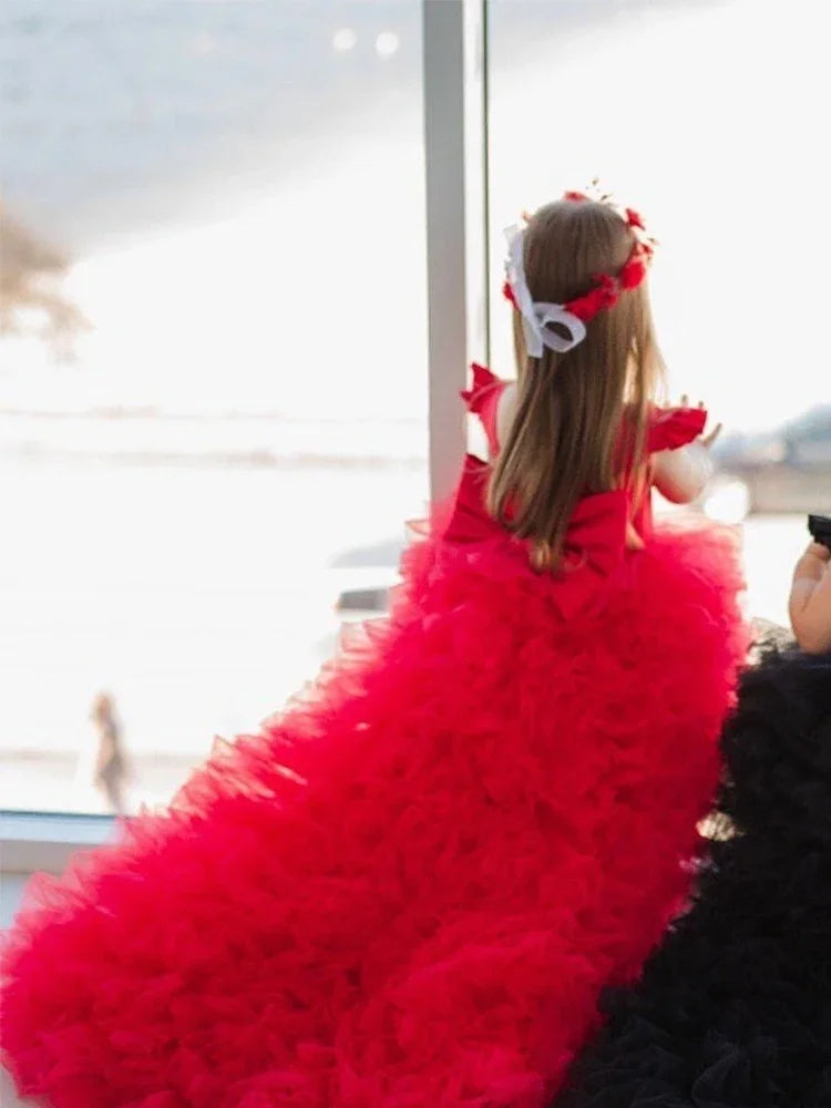 Vestido plisado elegante de longitud para niña, fiesta de cumpleaños, primera comunión, negro, para niña de las flores, para boda, alto-bajo 