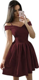 Vestidos cortos con hombros descubiertos para adolescentes (2025), vestido de fiesta con tirantes finos y bolsillos, vestido de dama de honor para fiesta de bodas. 
