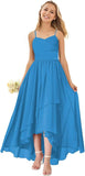 Vestidos de dama de honor para bodas, de gasa alta y baja, plisados, con tirantes finos, vestido de fiesta formal, vestidos de dama de honor para bodas 