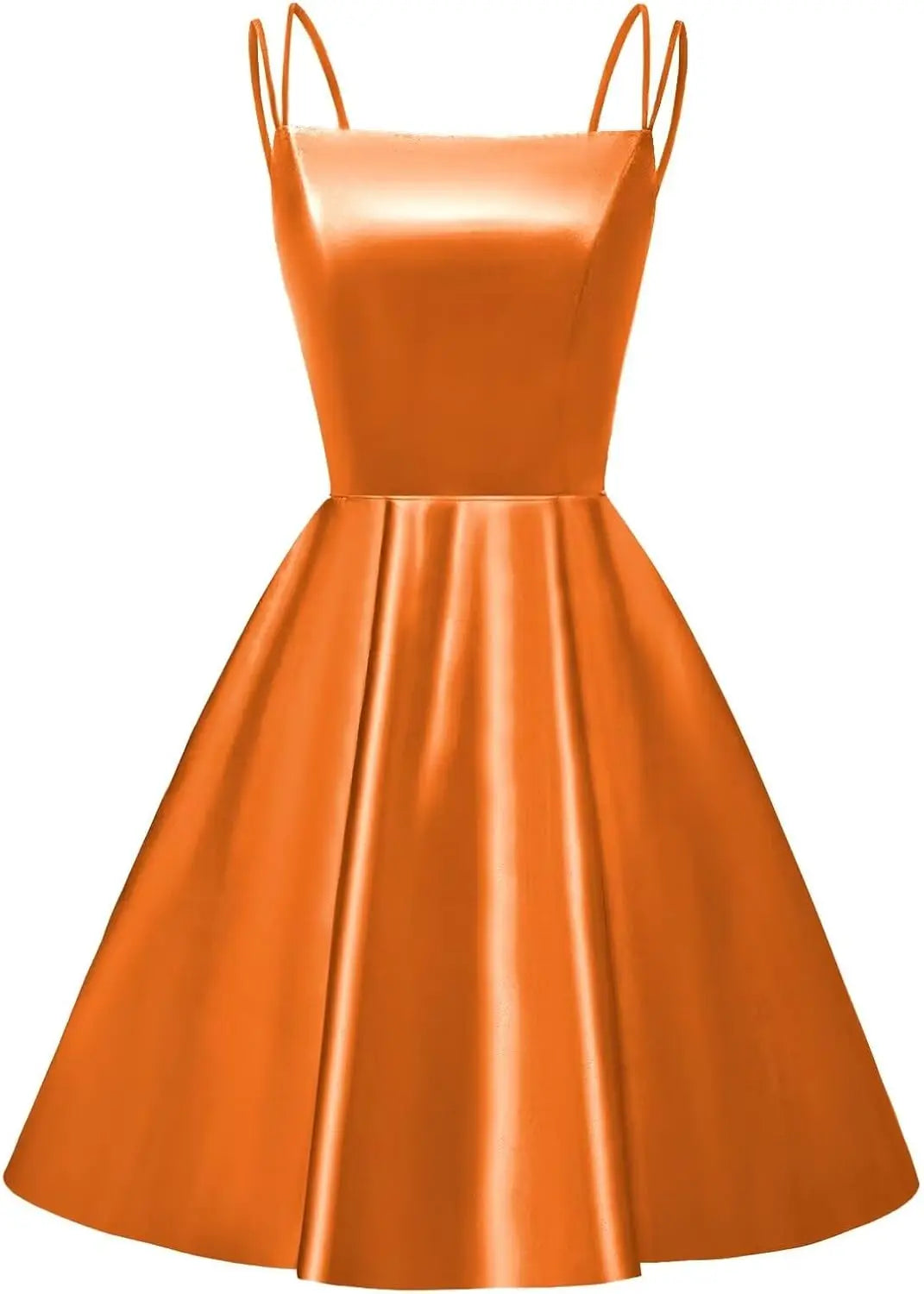 Satin Homecoming-Kleider für Teenager, kurze Ballkleider 2025, Spaghettiträger, Cocktailparty-Kleid, Abschlusskleid, Minikleid 