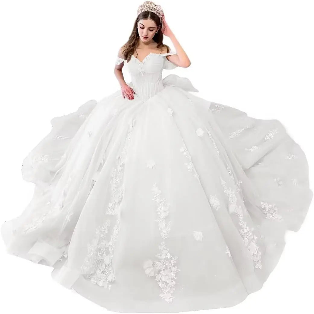 Sweetheart Ball Gown Quinceanera Dresses Bead Appliques Flower Long Prom Dress Party Gowns Vestidos  party dress