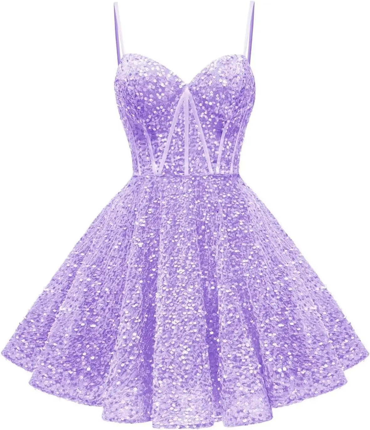 Spaghetti Straps Sequin Homecoming Dress Short Prom Gown with Pockets Evening Party Gowns cocktail dress  party mini dresses