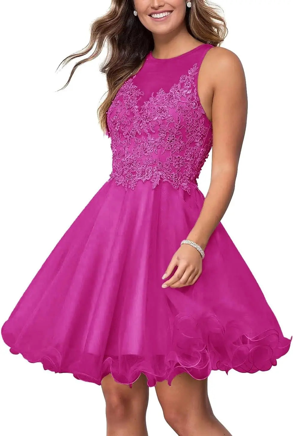 Custom Made Short Tulle Prom Dress for Teens Homecoming Dresses Lace Applique Beading Wedding Party Cocktail Gowns Clubwear