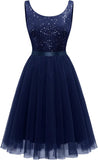 Sequin Dress for Woman Vintage A Line Wedding Formal Swing Mesh Prom Dress Sleeveless Cocktail Maxi Gowns