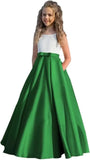 Satin Blumenmädchenkleid Erstkommunionkleid Kinder Hochzeit Ballkleider Prinzessin Party Mädchen Festzugskleider für Mädchen 