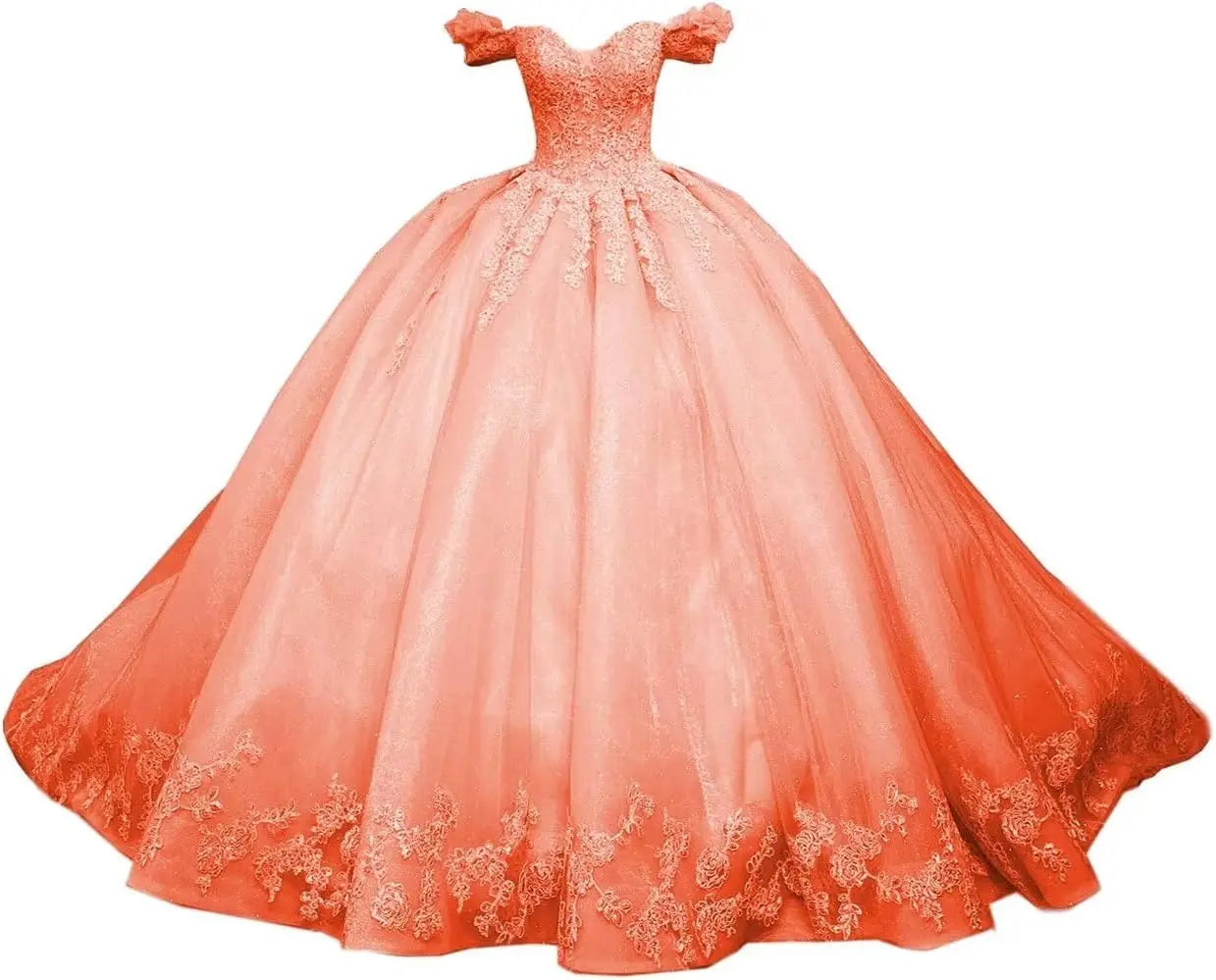 Princess Off Shoulder Sweet 15 16 Quinceanera Dresses Lace Puffy Prom Gowns Long Birthday Ball Gowns with Train