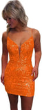 Vestidos de fiesta ajustados con lentejuelas brillantes y sexys para adolescentes, vestidos cortos de encaje con purpurina para fiesta de graduación, vestido de cóctel sin espalda para mujer, vestido de club 