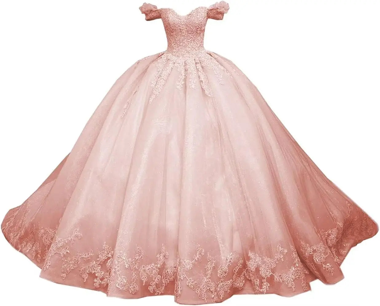 Princess Off Shoulder Sweet 15 16 Quinceanera Dresses Lace Puffy Prom Gowns Long Birthday Ball Gowns with Train