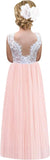 Vestido de tul con tutú recto de corte A con espalda de encaje y rosas para niña, vestido de fiesta para niña de las flores, vestidos para niñas para fiestas y bodas, vestidos de dama de honor 