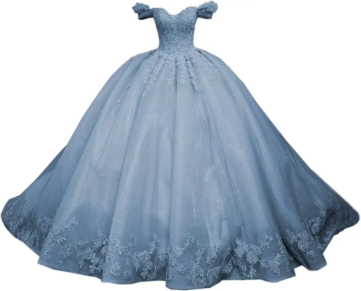 Princess Off Shoulder Sweet 15 16 Quinceanera Dresses Lace Puffy Prom Gowns Long Birthday Ball Gowns with Train