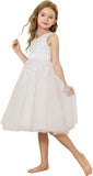 Lace Flower Girl Dresses for Wedding Kids Puffy Tulle Communion Dress Pageant Party Prom Ball Gowns with Bow Knot