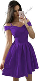 Vestidos cortos con hombros descubiertos para adolescentes (2025), vestido de fiesta con tirantes finos y bolsillos, vestido de dama de honor para fiesta de bodas. 