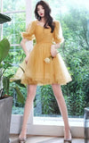 Maßgefertigtes Tüll-Abschlussballkleid für Frauen, kurzes Sweetheart-Puffärmel-Heimkehrkleid, Cocktailkleid, Minikleid, Partykleid 