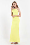 Spaghetti Straps Crepe Sheath Formal Evening Dresses Long Prom Bridesmaid Dress Gowns