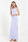Spaghetti Straps Crepe Sheath Formal Evening Dresses Long Prom Bridesmaid Dress Gowns
