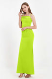 Spaghetti Straps Crepe Sheath Formal Evening Dresses Long Prom Bridesmaid Dress Gowns