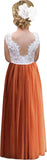 Vestido de tul con tutú recto de corte A con espalda de encaje y rosas para niña, vestido de fiesta para niña de las flores, vestidos para niñas para fiestas y bodas, vestidos de dama de honor 