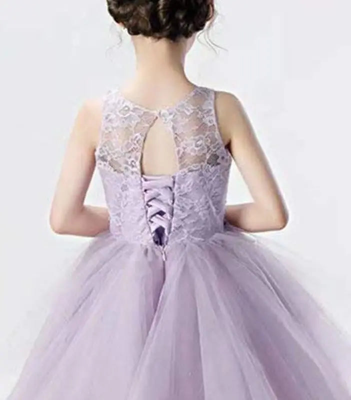 Blumenmädchenkleid für Mädchen, hoch und niedrig, Festzugskleider, gestufte Tüllapplikationen, Prinzessin, formelle Party, Ballkleid, Festzug für Mädchen 