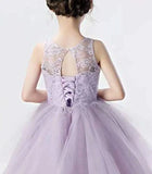Blumenmädchenkleid für Mädchen, hoch und niedrig, Festzugskleider, gestufte Tüllapplikationen, Prinzessin, formelle Party, Ballkleid, Festzug für Mädchen 