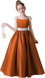 Festzugskleider für Mädchen, Satin, Blumenmädchenkleid, Flügelärmel, Ballkleid mit Pailletten, Prinzessinnenkleid für Geburtstagsparty, Festzugskleid für Mädchen 