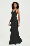 Halter Chiffon Simple Bridesmaid Dresses Formal Evening Party gowns Dress Sleeveless