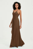 Halter Chiffon Simple Bridesmaid Dresses Formal Evening Party gowns Dress Sleeveless