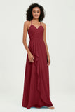 Halter Chiffon Simple Bridesmaid Dresses Formal Evening Party gowns Dress Sleeveless