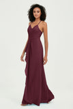 Halter Chiffon Simple Bridesmaid Dresses Formal Evening Party gowns Dress Sleeveless