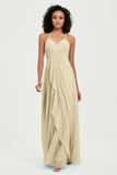 Halter Chiffon Simple Bridesmaid Dresses Formal Evening Party gowns Dress Sleeveless