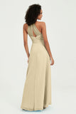 Halter Chiffon Simple Bridesmaid Dresses Formal Evening Party gowns Dress Sleeveless