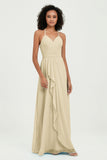 Halter Chiffon Simple Bridesmaid Dresses Formal Evening Party gowns Dress Sleeveless