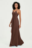 Halter Chiffon Simple Bridesmaid Dresses Formal Evening Party gowns Dress Sleeveless