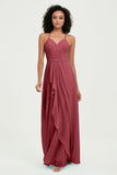 Halter Chiffon Simple Bridesmaid Dresses Formal Evening Party gowns Dress Sleeveless